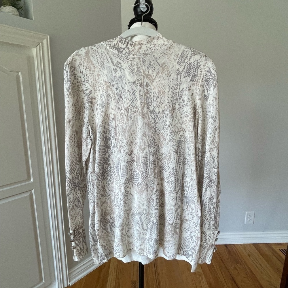 Chicos python print zippered back mock neck NWOT … - image 9